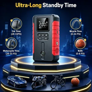 12V 17-in-1 Portable Jump Starter with Air Compressor - Thumbnail Image 3