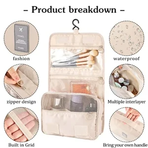 Hanging Toiletry Bag For Women - Thumbnail Image 2