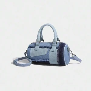 Denim Crossbody  Boston Pillow Bag - Thumbnail Image 2