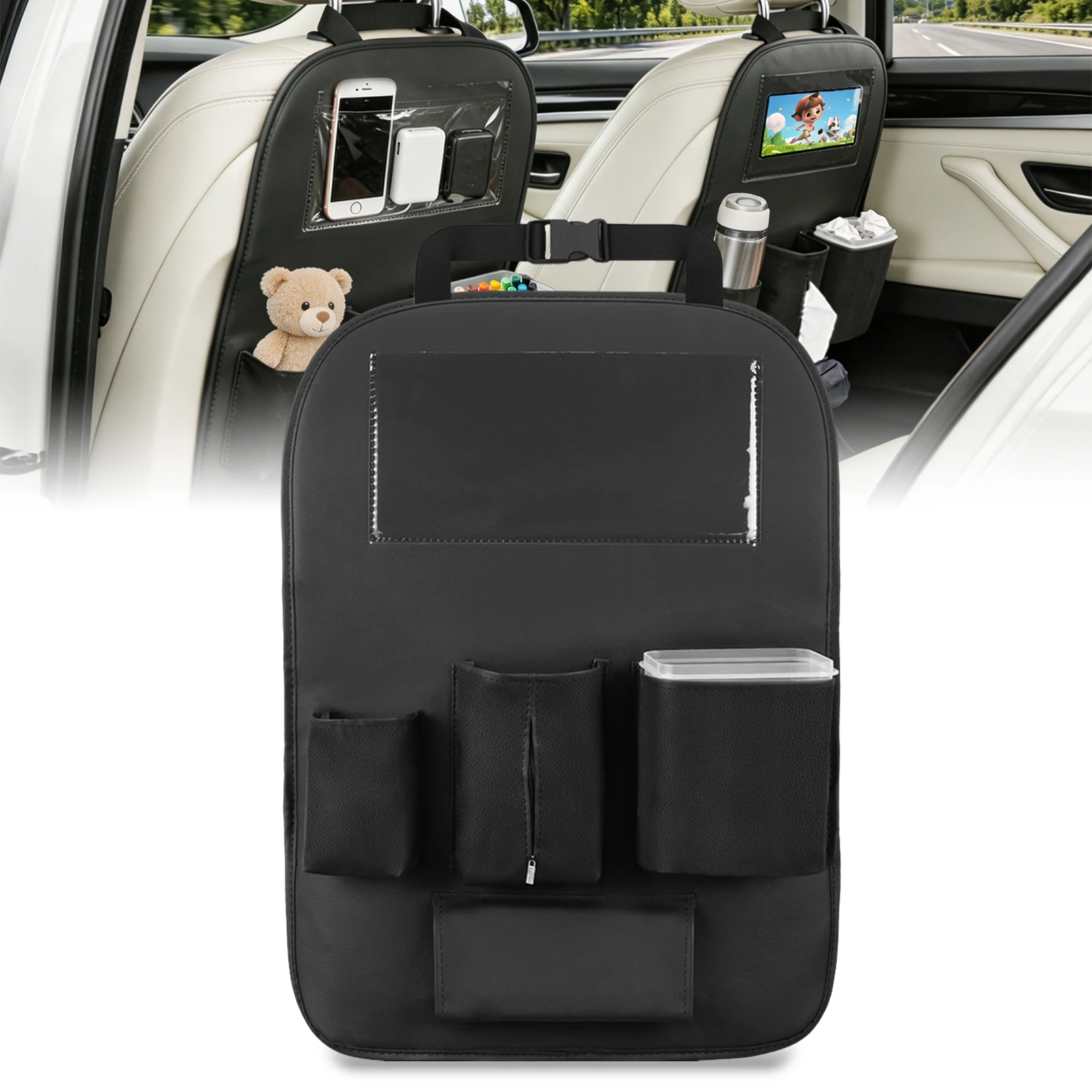 Car Seat Back Organizer  Leather - Image 1