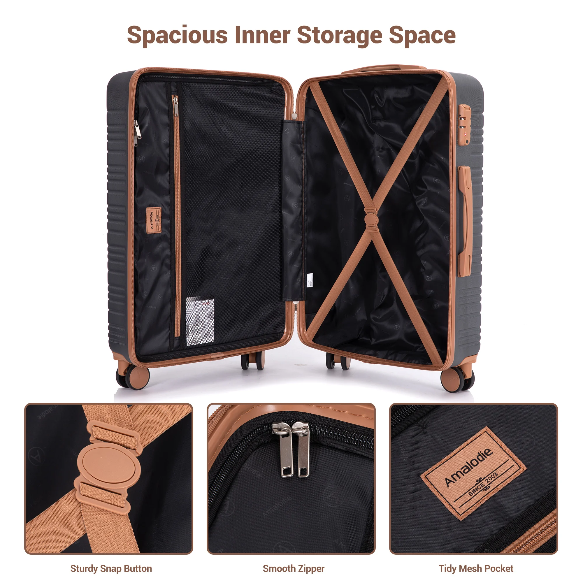 6 Piece Luggage Set and TSA Lock - Image 4