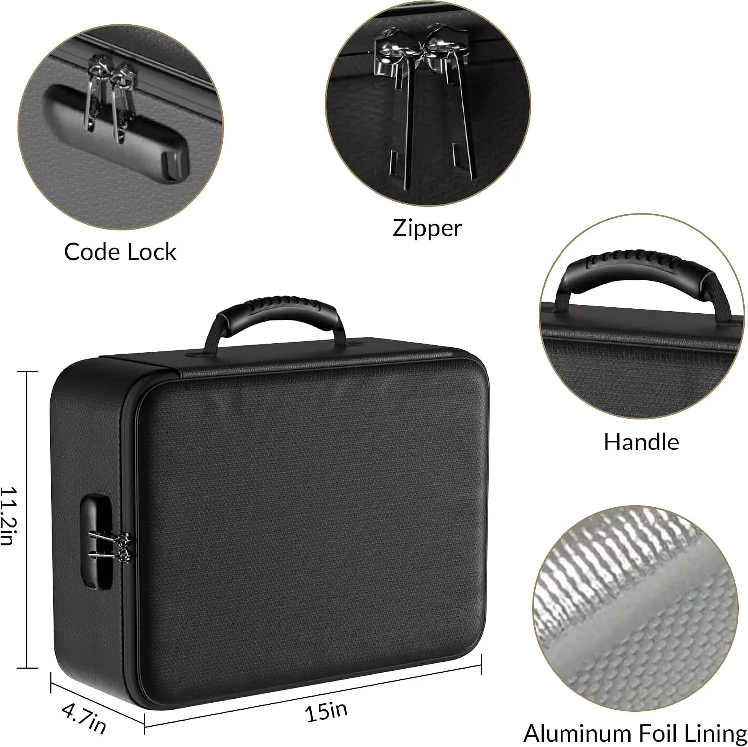 Document Bag Water-resistant Zipper with Lock - Image 8
