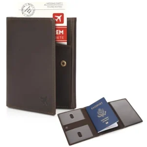 Polare Full Grain Leather Pilot Wallet Passport Holder