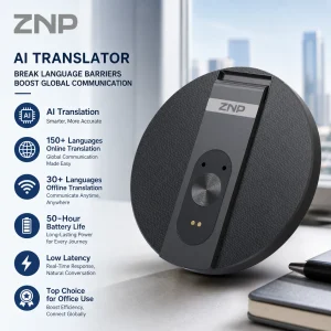 Ultra-thin AI Voice Translator - Portable Wireless Phone Stand