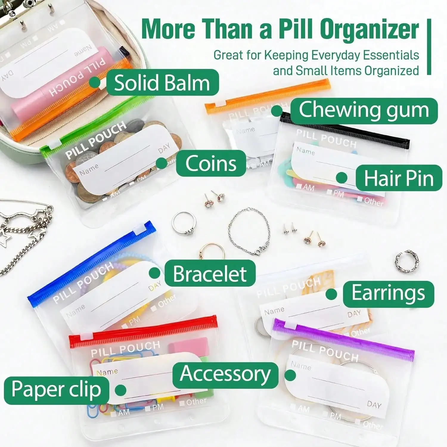 Waterproof Zipper Medicine Pouches Set - Image 6