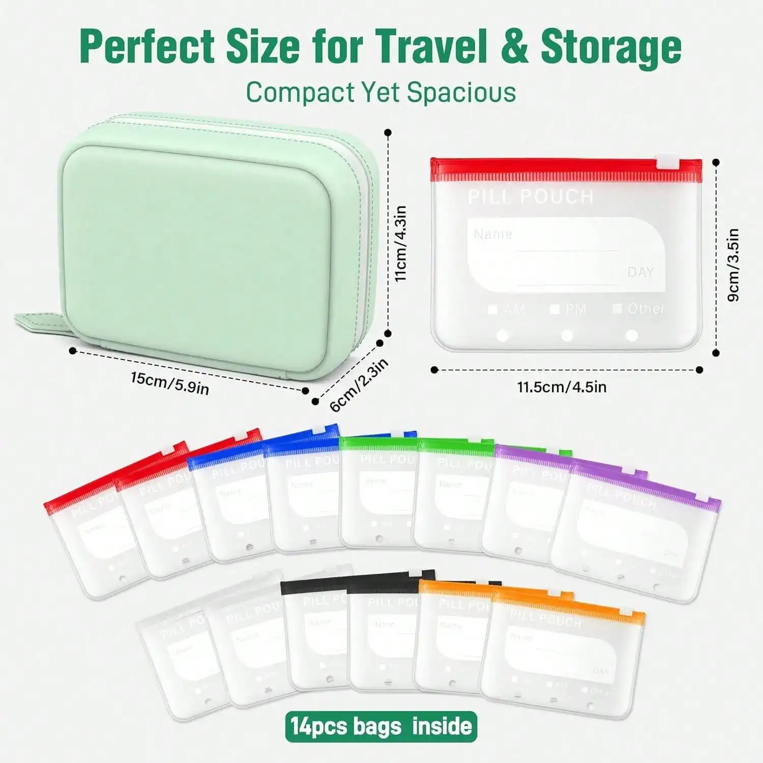 Waterproof Zipper Medicine Pouches Set - Image 7