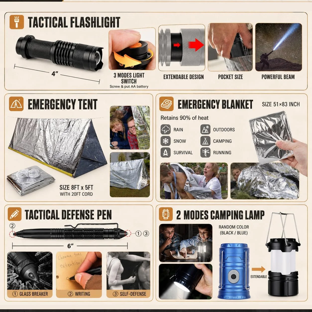 258-Piece Car Emergency Kit - Image 3