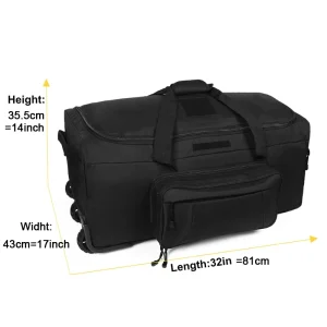 Large Capacity Tactical Rolling Duffel Bag - Thumbnail Image 3