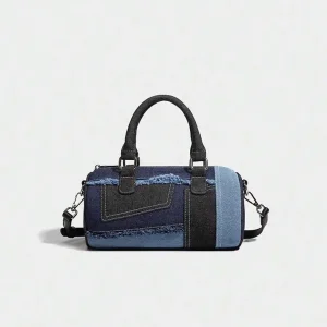 Denim Crossbody  Boston Pillow Bag - Thumbnail Image 3