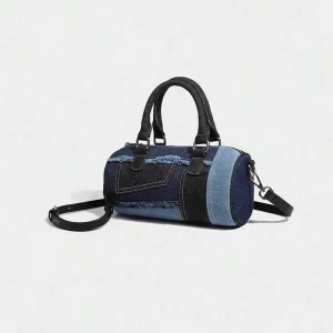 Denim Crossbody  Boston Pillow Bag - Thumbnail Image 4