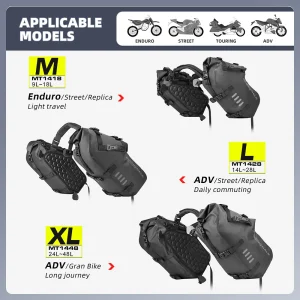 Motorcycle Side Bag Waterproof 18L-48L - Thumbnail Image 6