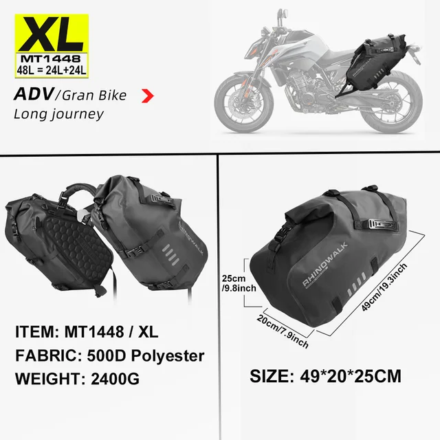 Motorcycle Side Bag Waterproof 18L-48L - Image 9