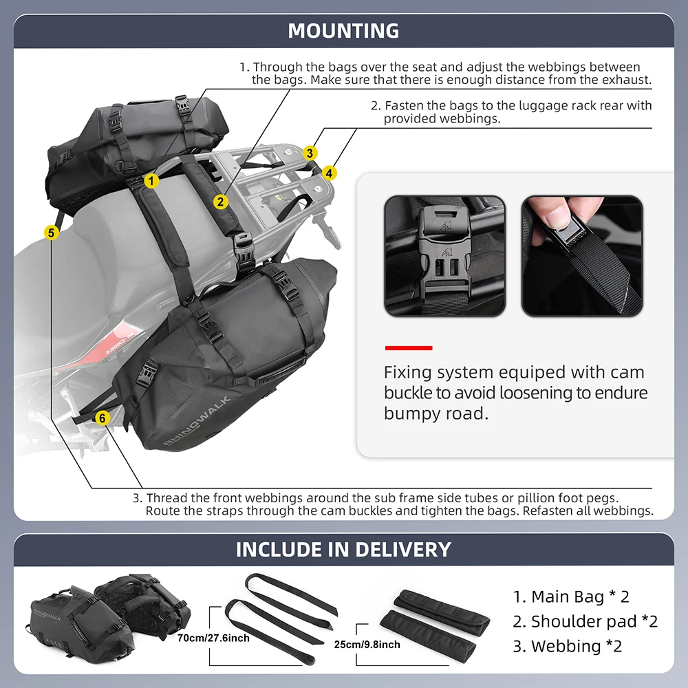 Motorcycle Side Bag Waterproof 18L-48L - Image 5