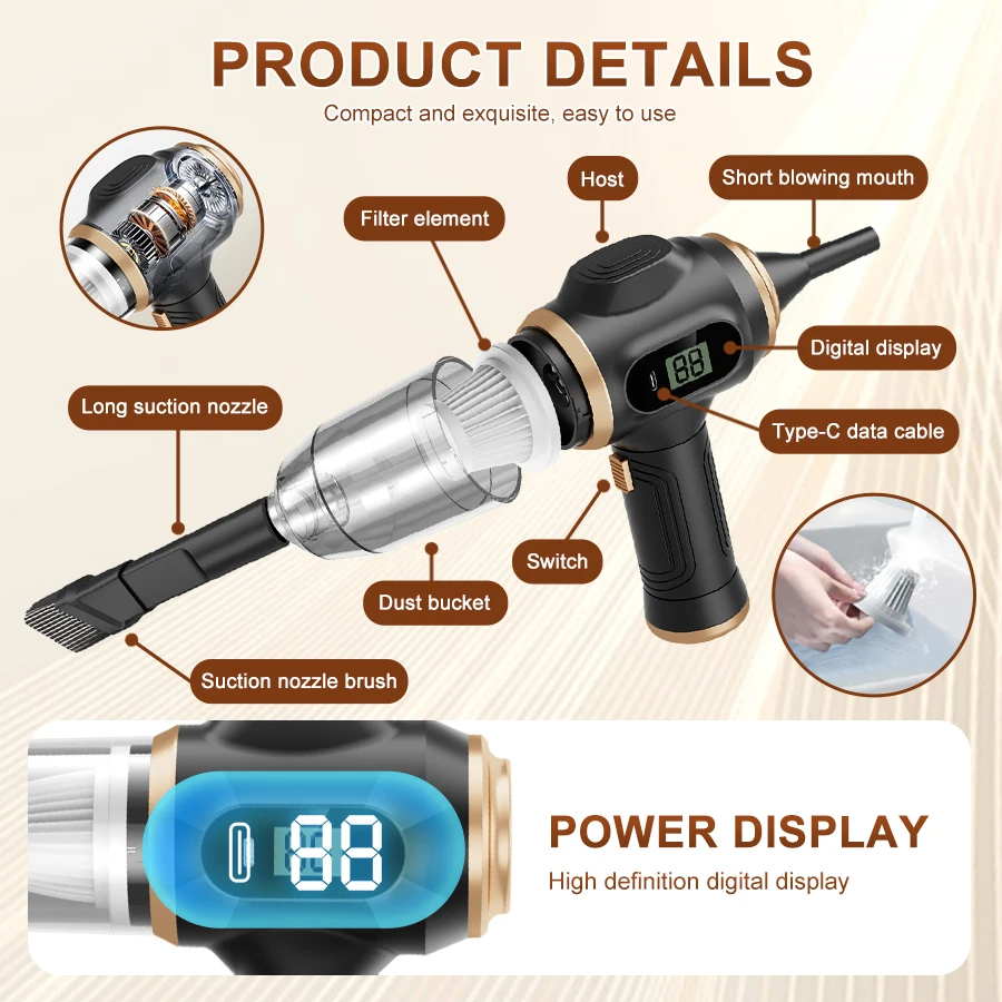 ABS Wireless Car Vacuum Cleaner - Image 6