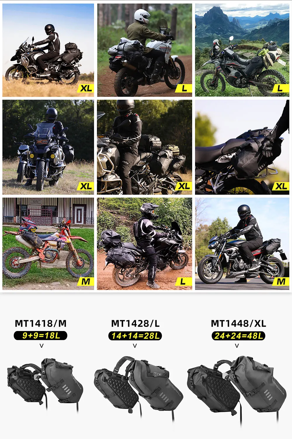 Motorcycle Side Bag Waterproof 18L-48L - Image 10