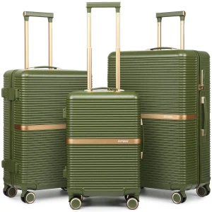 3-Piece Travel Luggage Set TSA lock
