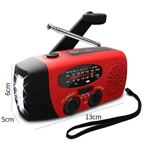 Solar Hand Crank Radio Emergency Weather Alert Device - Thumbnail Image 7