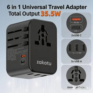 Universal Travel Adapter 35W Fast Charge - Thumbnail Image 4