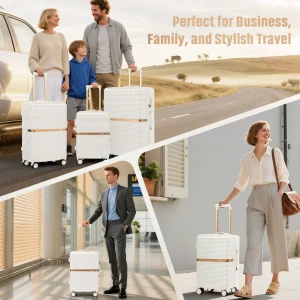 3-Piece Travel Luggage Set TSA lock - Thumbnail Image 4