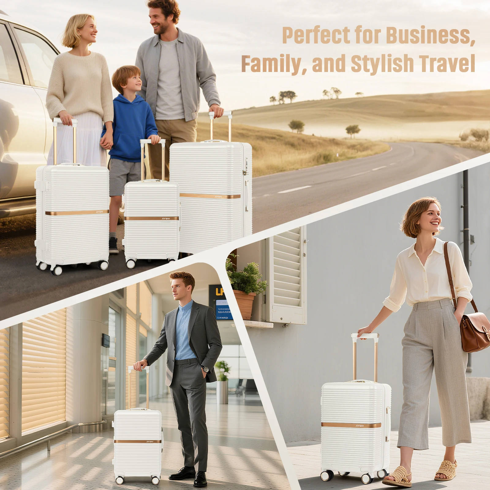 3-Piece Travel Luggage Set TSA lock - Image 4