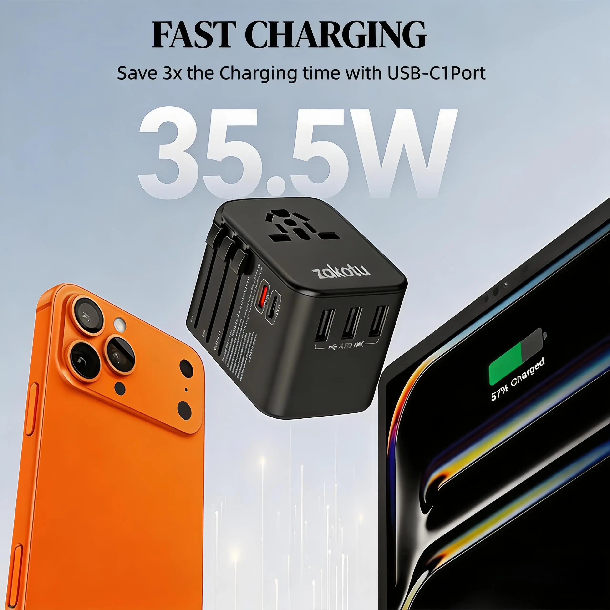 Universal Travel Adapter 35W Fast Charge - Image 6